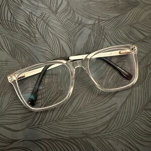Clear Translucent Square Eyeglass Frames men’s